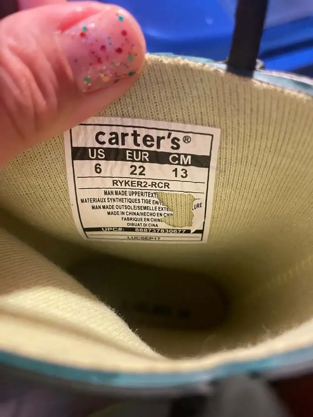 Size 6 Carter's Ryker Toddler Boys Alligator Rain Boots
